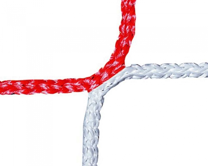 Tornetz 5,15 x 2,05 m fr Jugendtor<br> 2-farbig in Vereinsfarben<br> Tortiefe <b>oben 80 cm unten 150 cm</b> - Bild