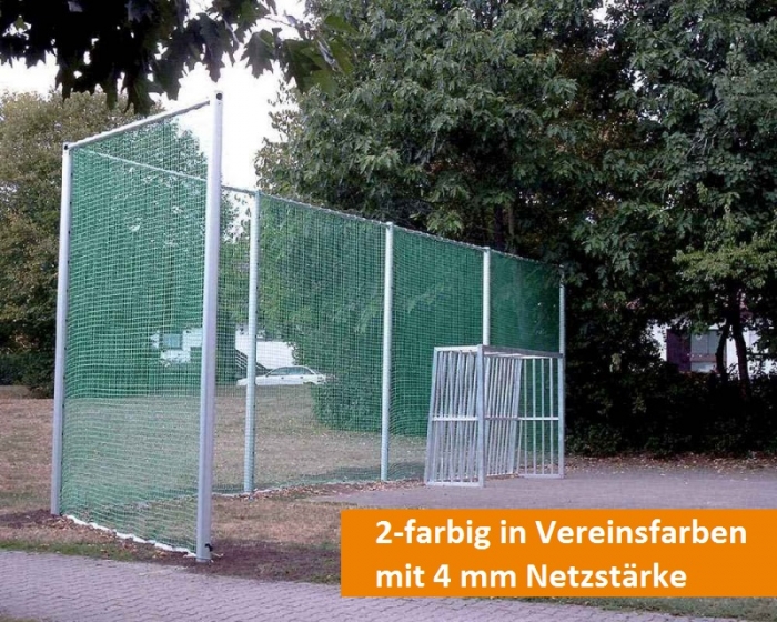 Ballfangnetz<br> <b> 2-farbig in Vereinsfarben<br> mit 4 mm Netzstrke</b> - Bild