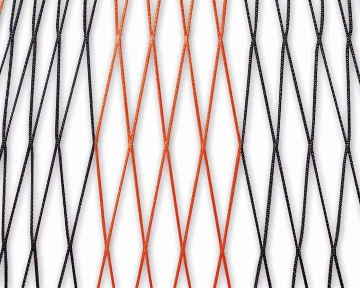 Ballfangnetz<br> <b> 2-farbig in Vereinsfarben<br> mit 4 mm Netzstrke</b> - Bild