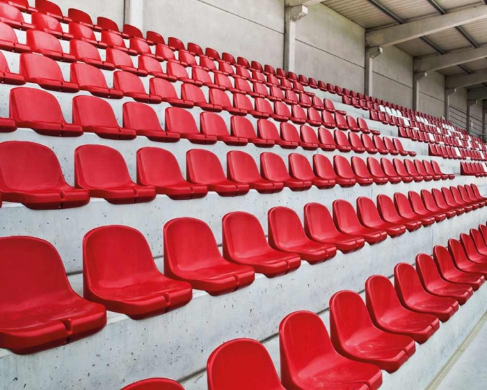 Stadion Sitzschalen <b> 'Elegance'<br> RAL 5015 blau</b> - Bild
