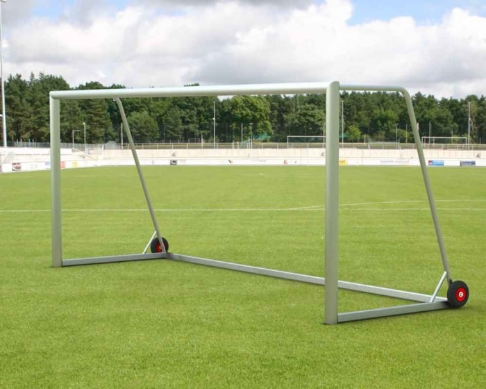 Jugendfuballtor Aluminium 5 x 2 m<br> <b> vollverschweit mobil</b><br> Netztiefe 80/150 cm - Bild