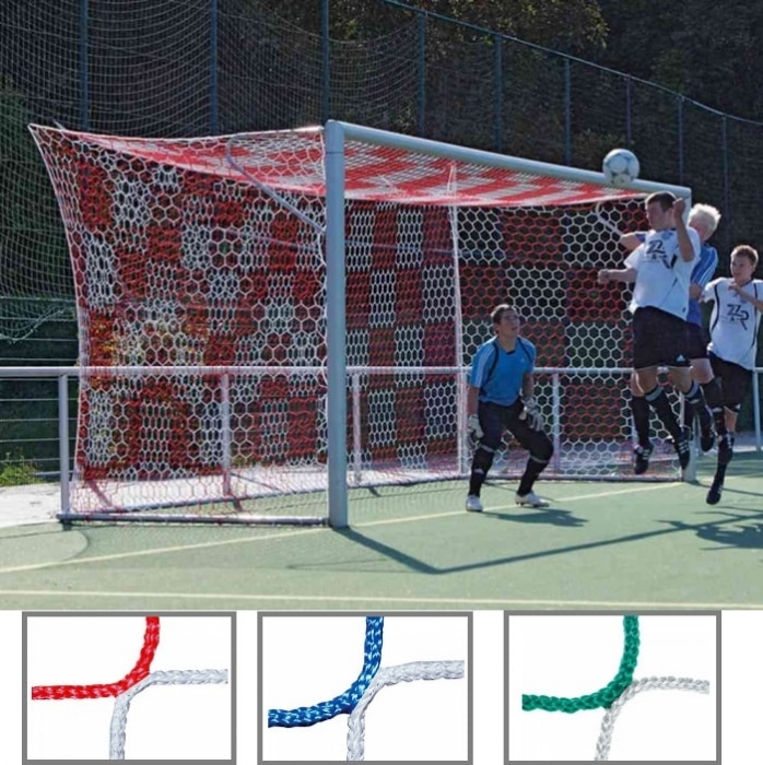 Tornetz 7,50x2,50m<br>2-farbig Schachbrettmuster<br> Tortiefe <b>oben 200cm unten 200cm</b> - Bild