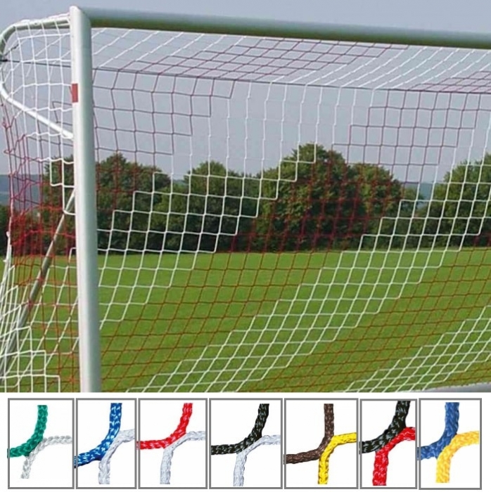 Tornetz 5,15 x 2,05 m fr Jugendtor<br> 2-farbig in Vereinsfarben<br> Tortiefe <b>oben 80 cm unten 150 cm</b> - Bild