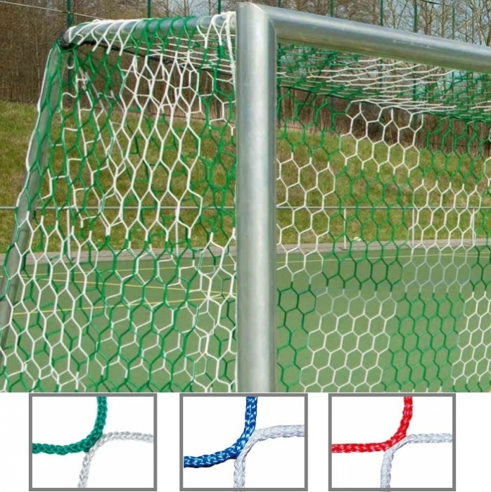 Tornetz 5,15 x 2,05 m fr Jugendtor<br> 2-farbig Schachbrettmuster<br> Tortiefe <b>oben 100 cm unten 100 cm</b> - Bild