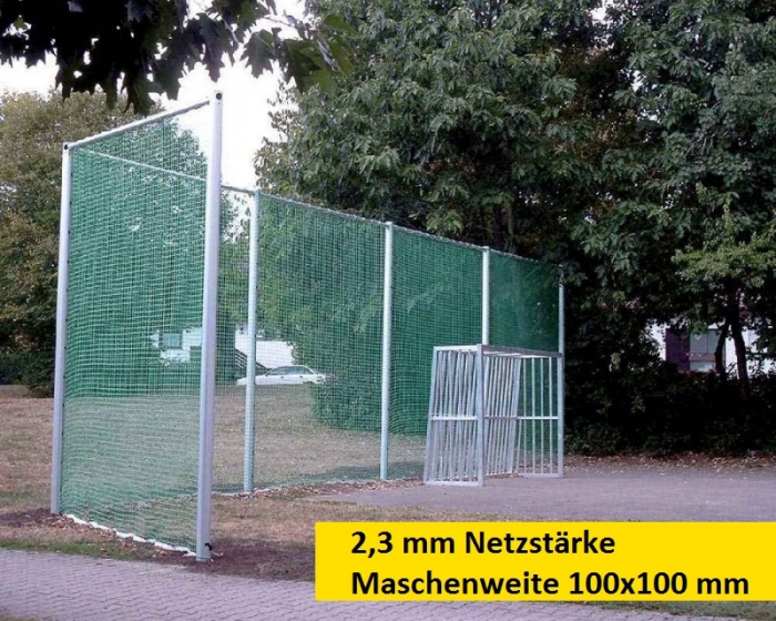 Ballfangnetz<br> mit <b> 2,3 mm Netzstrke<br> Maschenweite 100x100 mm</b> - Bild