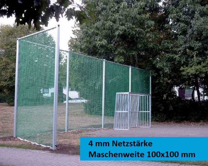 Ballfangnetz<br> mit <b> 4 mm Netzstrke<br> Maschenweite 100x100 mm</b> - Bild