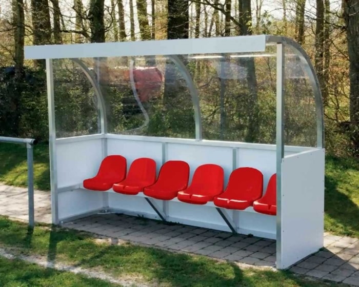 Spielerkabine Champion<br> mit <b> Sitzschalen</b> - Bild
