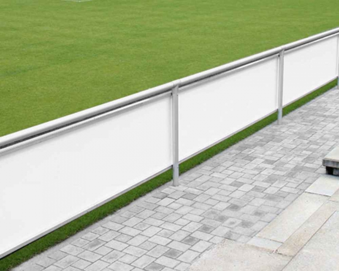 <b> Bandenwerbung Systeme</b> <br> fr vorhandene Sportplatz Barriere<br> mit oder ohne 24 mm Werbebanden - Bild